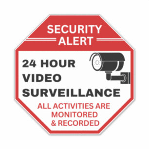 Sticker Signes de surveillance vidéo, Sécurité CCTV des en