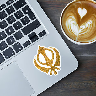 Sticker Sikh Khanda "Sans peur et libre"