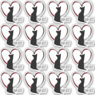 Sticker S'il vous plaît Adoptez Ne pas Acheter !   Blanc o