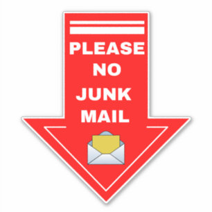 Sticker S'il vous plaît Pas de courrier indésirable - Flèc