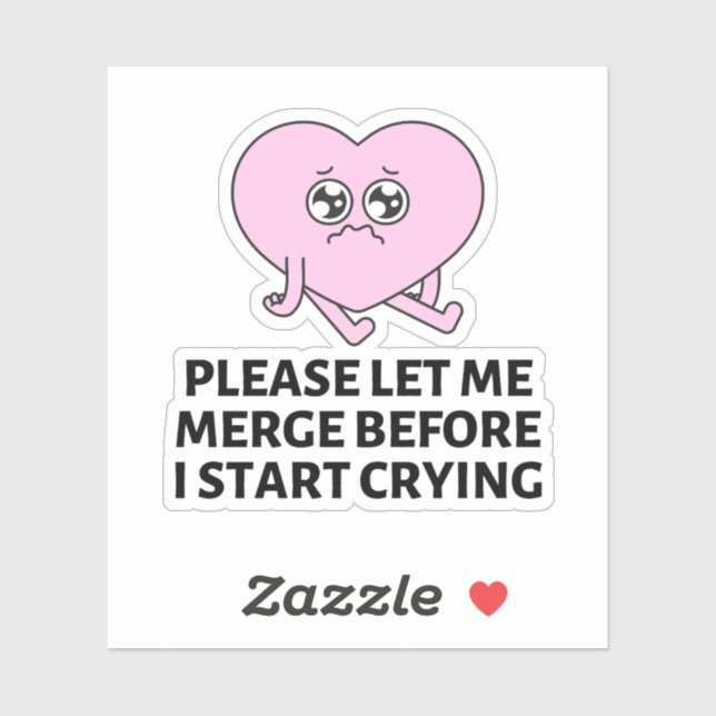 Sticker S'Il Vous Plaît, Permettez-Moi De Fusionner Avant  (Feuille)