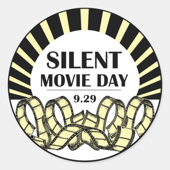 Sticker Silent Movie Day (Devant)