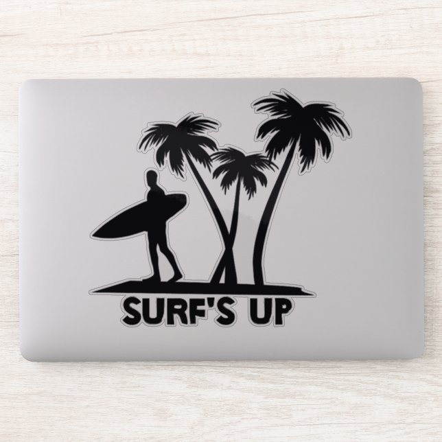 Sticker Silhoette Surfer (Ordinateur)