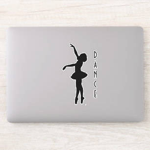 Sticker Silhouette Ballerina Noire Classique