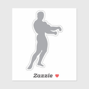 Sticker silhouette bodybuilding 2 musculation pose 1