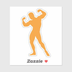 Sticker silhouette bodybuilding 3 musculation pose 1