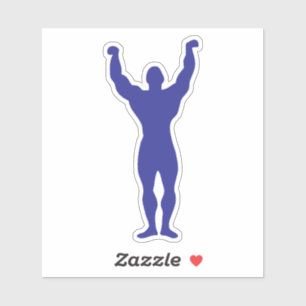 Sticker silhouette bodybuilding 6 musculation pose 1