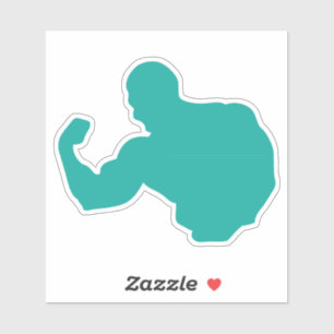 Sticker silhouette bodybuilding 7 musculation pose 1