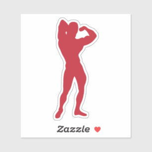 Sticker silhouette bodybuilding 8 musculation pose 1