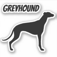 Silhouette Cool de silhouette de chien gris-hound 