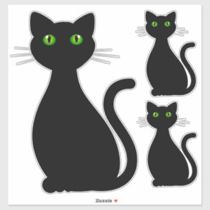 Sticker Silhouette de chat noir