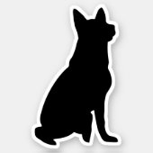 Sticker Silhouette de chien berger allemand (Devant)