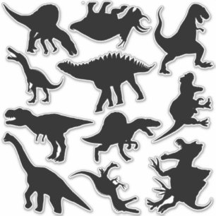 Sticker Silhouette de Fierce Dinosaur Ensemble de onze aut