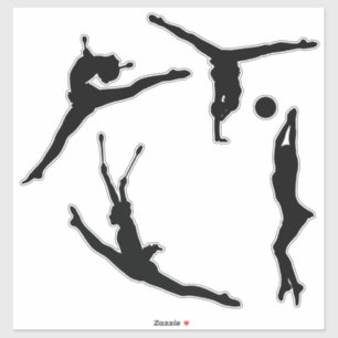 Sticker Silhouette de gymnastique rythmique