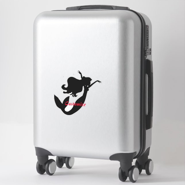 Sticker Silhouette de sirène noire Thunder_Cove (Sur valise)
