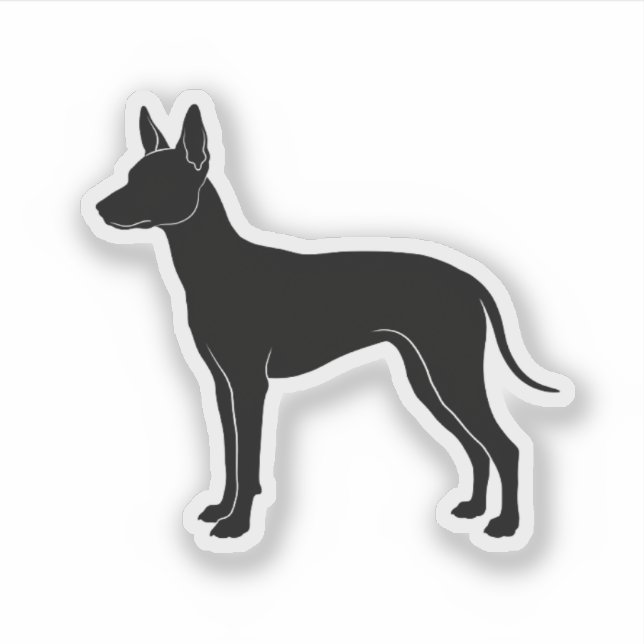 Sticker Silhouette de Xoloitzcuintli (Devant)