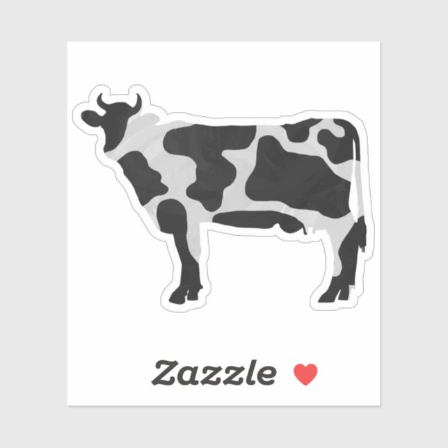Sticker Silhouette du motif de vache (Feuille)