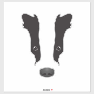 Sticker Silhouette du visage de Badger