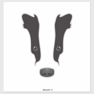Sticker Silhouette du visage du Badger
