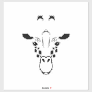 Sticker Silhouette face de la Girafe