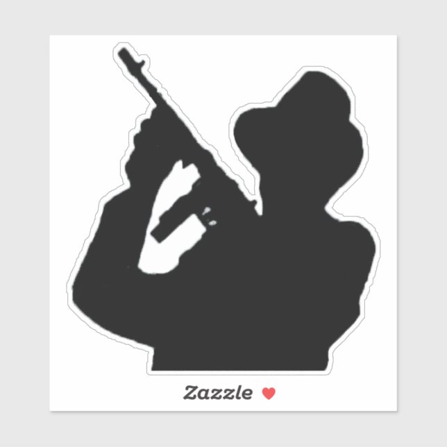 Sticker Silhouette Gangster (Feuille)