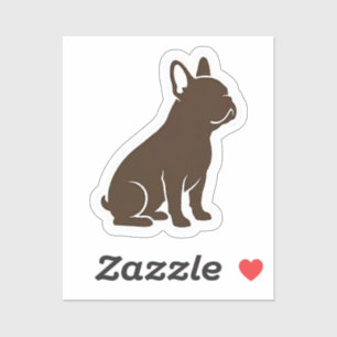 Sticker Silhouette minimaliste de Bouledogue français amat