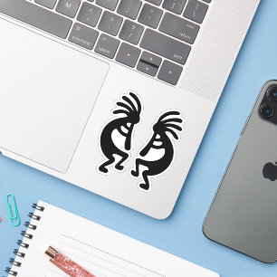 Sticker Silhouette Noire Sud-Ouest Forme Kokopelli