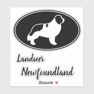Sticker Silhouette pour chien de Terre-Neuve