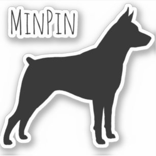 Sticker Silhouette Silhouette Miniature Pinscher M