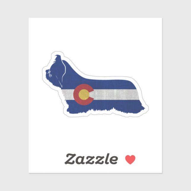 Sticker Silhouette Skye Terrier Colorado (Feuille)
