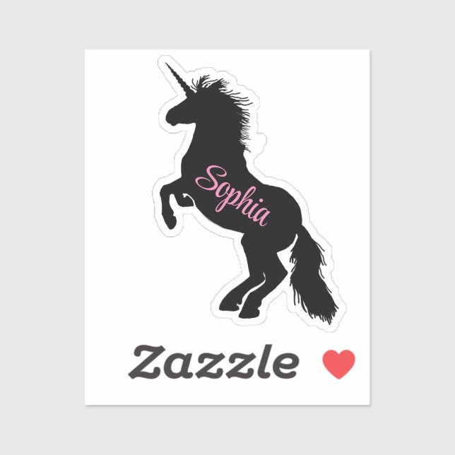 Sticker Silhouette Unicorne (Feuille)