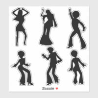 Sticker Silhouettes Danseuses Disco