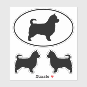 Sticker Silhouettes de chien Terrier australien avec longu