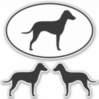 Silhouettes de Manchester Terrier avec les