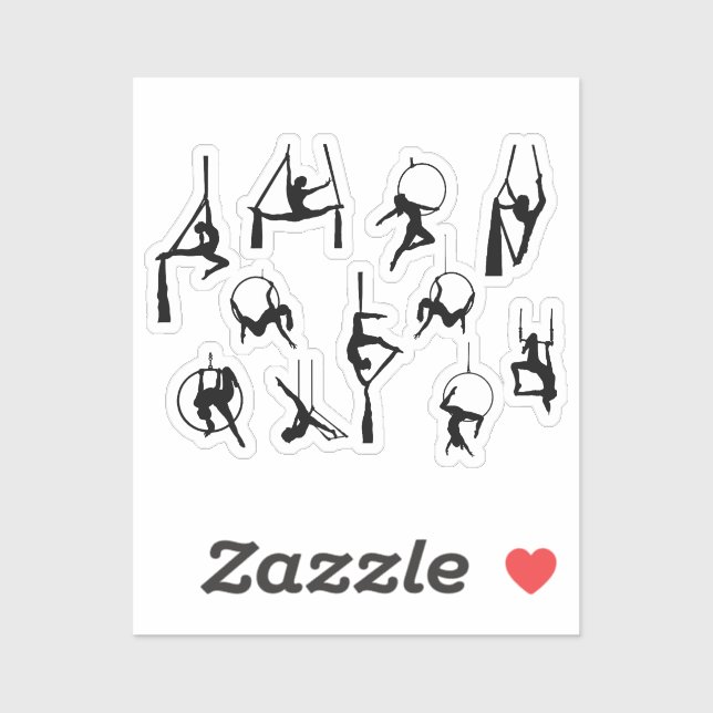 Sticker Silhouettes Lyra Aérialist (Feuille)