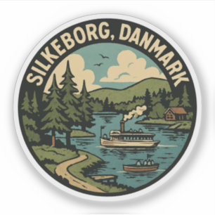 Sticker Silkeborg Danemark Lac