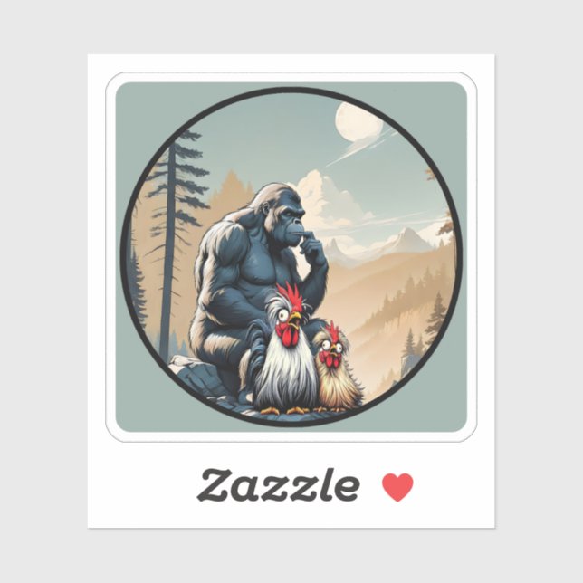 Sticker  "Silkie Summit Selfie" Chessy Chicken Vinyl (Feuille)