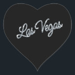 Sticker Silver Las Vegas<br><div class="desc">Cet autocollant de Las Vegas est accentué avec le type argent brillant sur un arrière - plan noir. Il fait partie de la collection Mariage Silver Las Vegas Sparkles,  et est parfait comme une enveloppe scellée ou une décoration de faveur.</div>