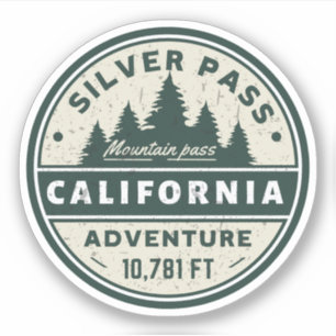 Sticker Silver pass, California randonnées trails