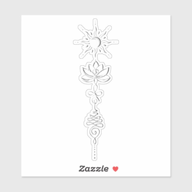 Sticker Silver Unalome Group (Feuille)