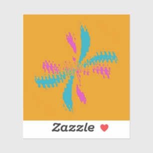Sticker Simple Abstrait Papillon Motif Messy Vol