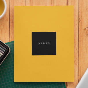 Sticker Simple Black Custom Ajouter Votre Nom Élégant