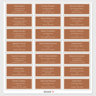 Sticker Simple Boho Terracotta Mariage Adresse d'hôte