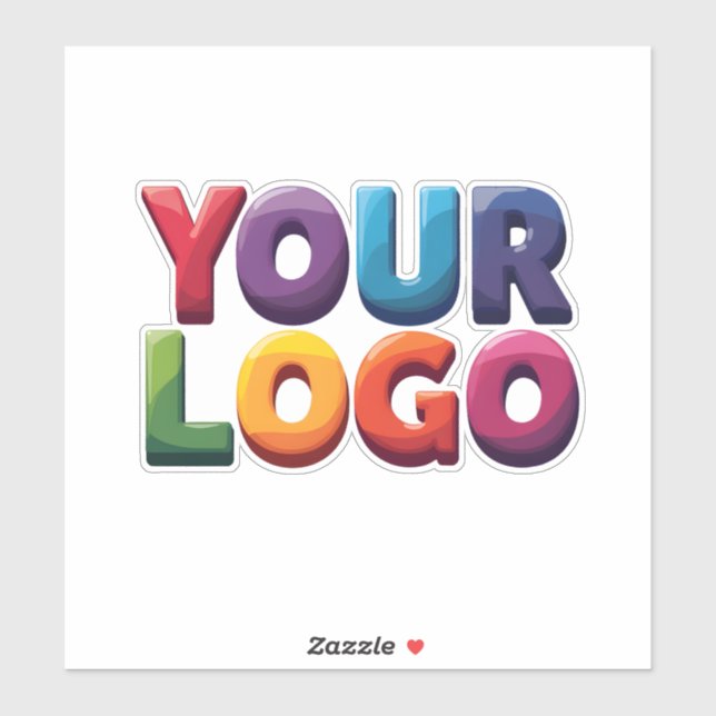 Sticker Simple Custom Logo and Text Business (Feuille)