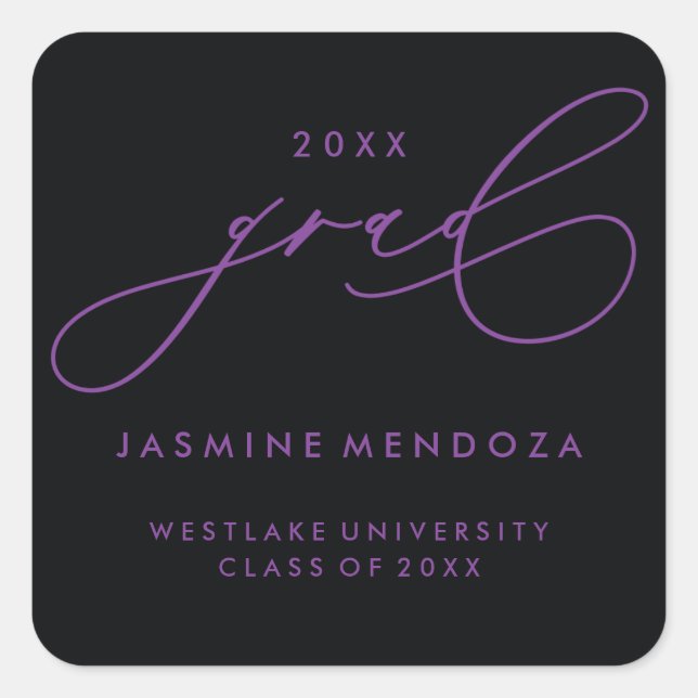 STICKER SIMPLE DE GRADUATION DE CALLIGRAPHIE SIMPL (Devant)