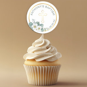 Sticker simple et élégant pour le baptême croisé