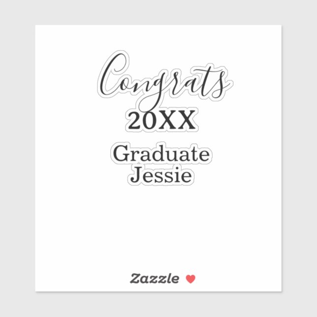 Sticker Simple graduation congratulations minimal add clas (Feuille)