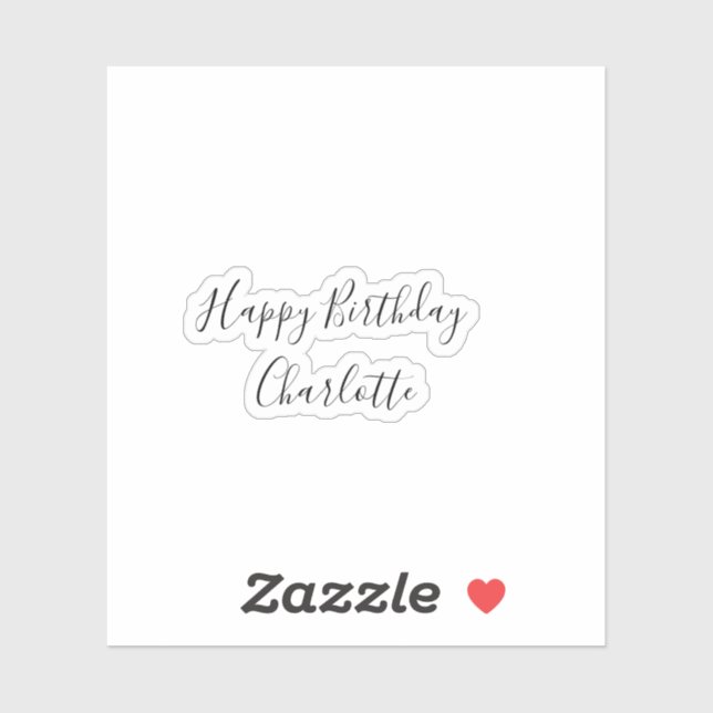 Sticker SIMPLE MINIMAL.CUTIE AJOUTEZ NOM BÉBÉ joyeux anniv (Feuille)