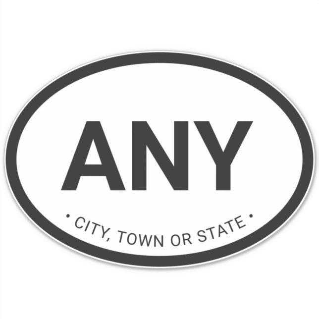 Sticker Simple Moderne Style Européen Personnalisé Ville (Devant)