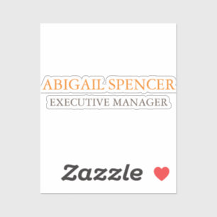 Sticker Simple Noir Blanc Professionnel classique